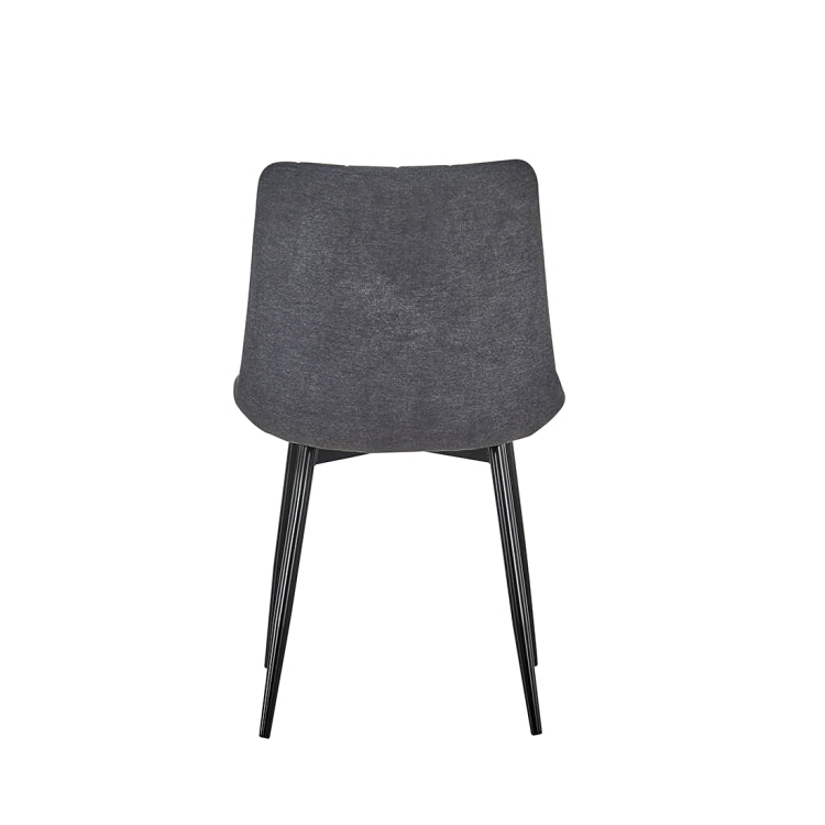 [US Warehouse] 2 PCS / Set PU + Soft Upholstery Breathable and Comfortable Dining Chairs(Black)