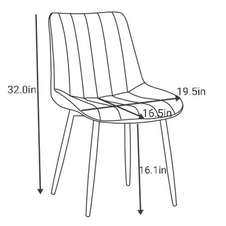 [US Warehouse] 2 PCS / Set PU + Soft Upholstery Breathable and Comfortable Dining Chairs(Black)