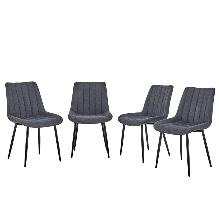 [US Warehouse] 4 PCS / Set PU + Soft Upholstery Breathable and Comfortable Dining Chairs