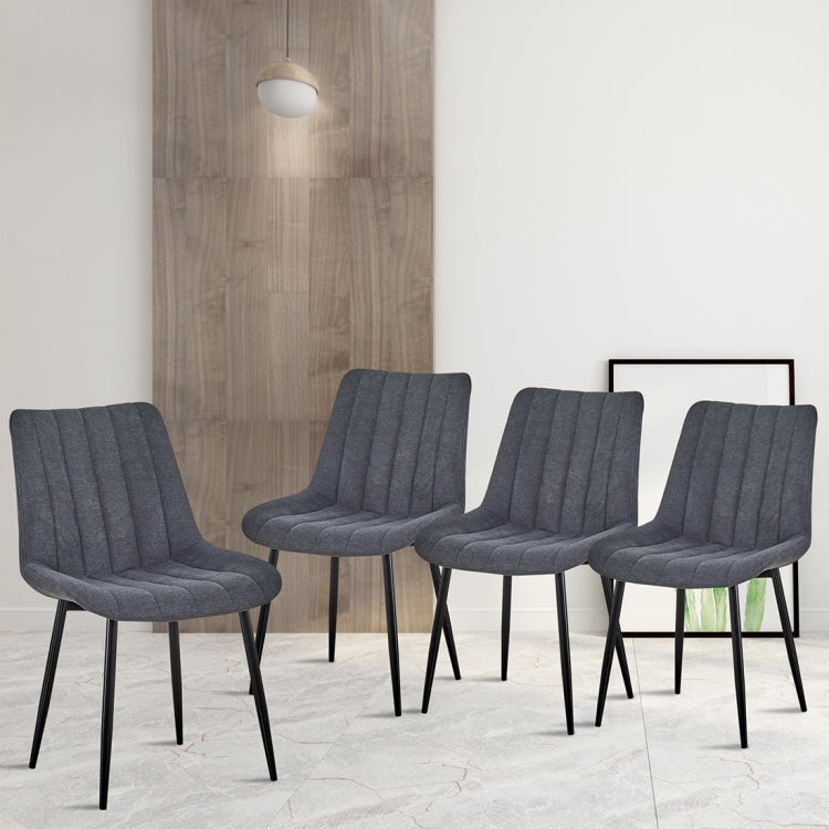 [US Warehouse] 4 PCS / Set PU + Soft Upholstery Breathable and Comfortable Dining Chairs