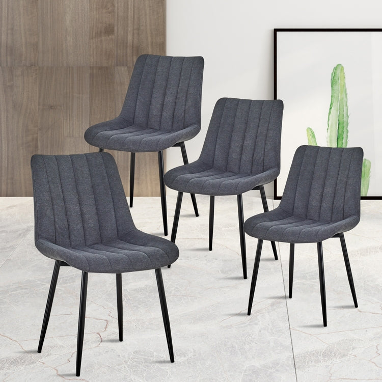 [US Warehouse] 4 PCS / Set PU + Soft Upholstery Breathable and Comfortable Dining Chairs