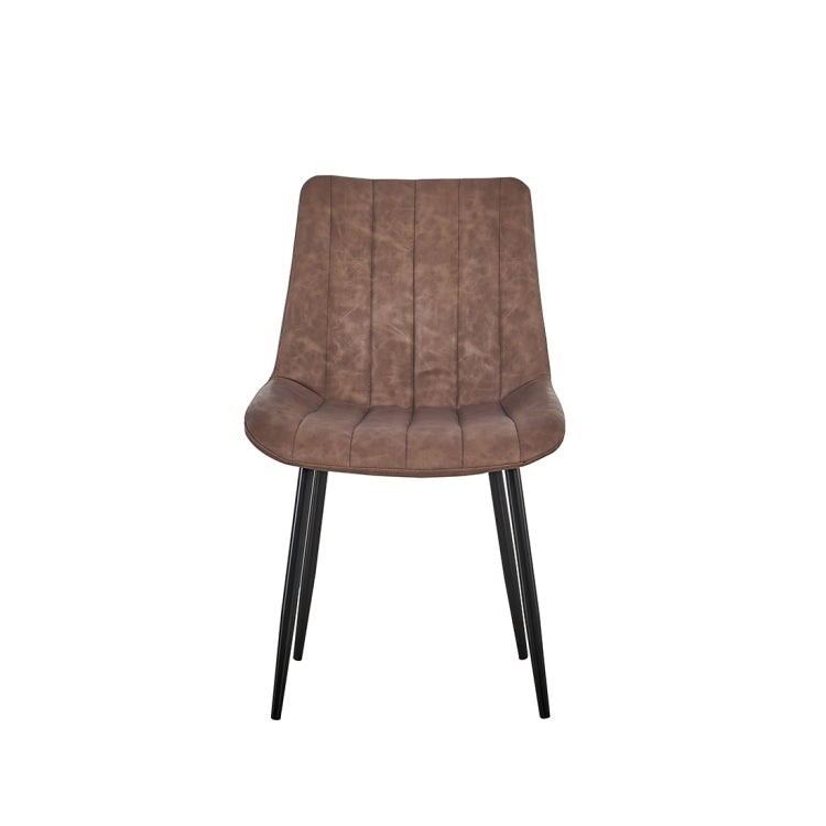 [US Warehouse] 4 PCS / Set PU + Soft Upholstery Breathable and Comfortable Dining Chairs