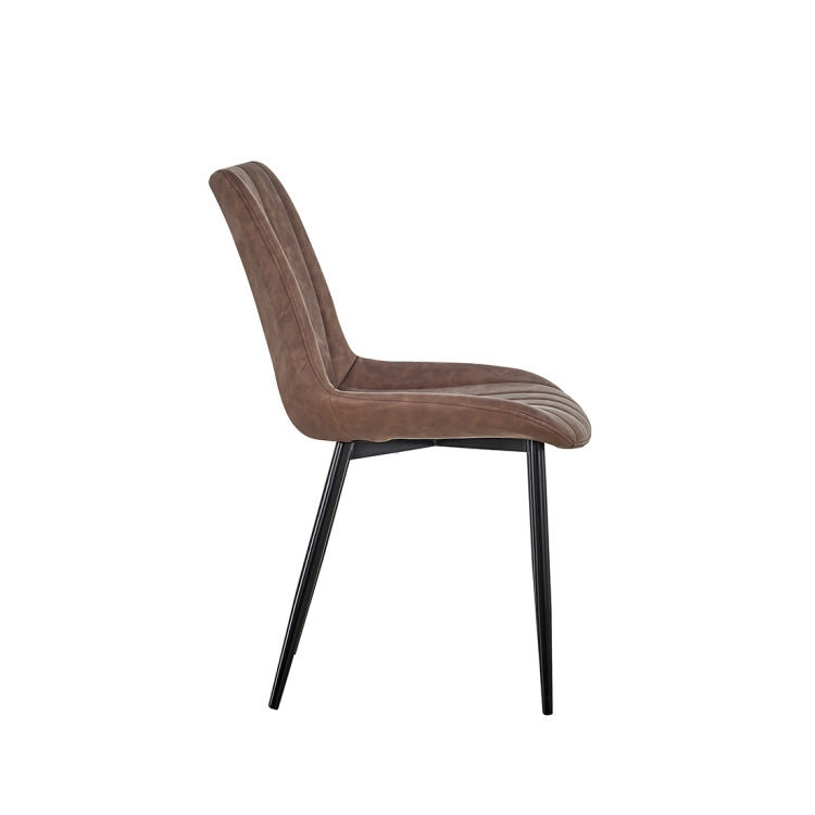 [US Warehouse] 4 PCS / Set PU + Soft Upholstery Breathable and Comfortable Dining Chairs