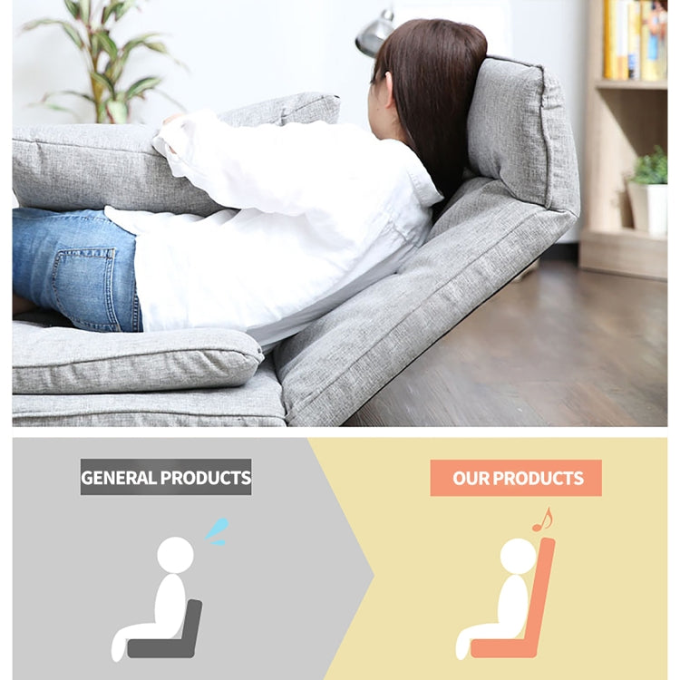 [US Warehouse] Foldable Rest Room Floor Chairs Sofa Bed Mattress Recliner (Gray)