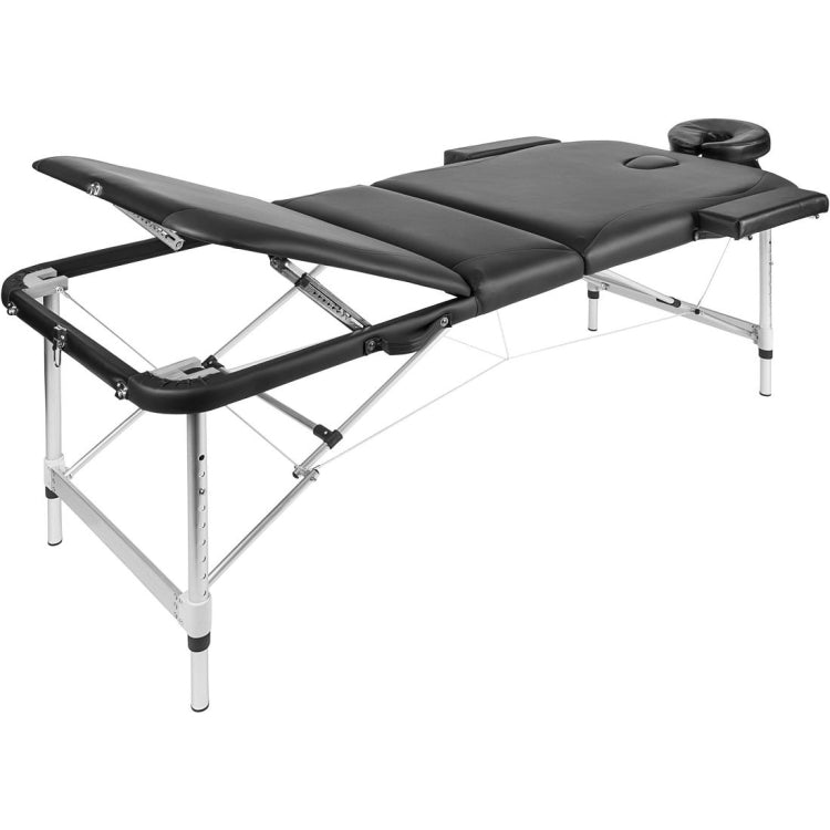 [US Warehouse] Lightweight Portable Massage Bed Foldable Spa Table with Aluminum Frame & Carry Case (Black)
