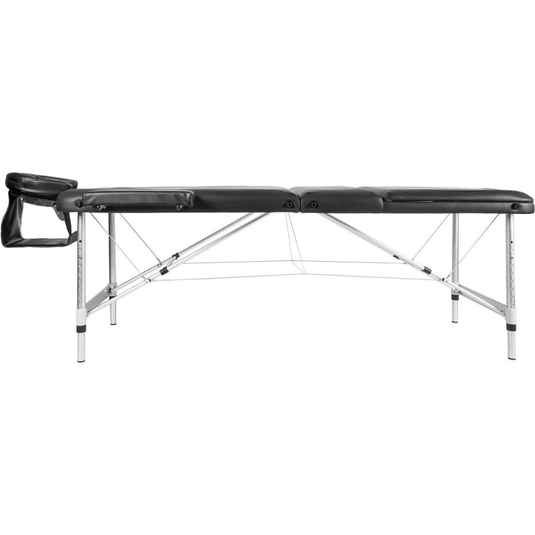 [US Warehouse] Lightweight Portable Massage Bed Foldable Spa Table with Aluminum Frame & Carry Case (Black)