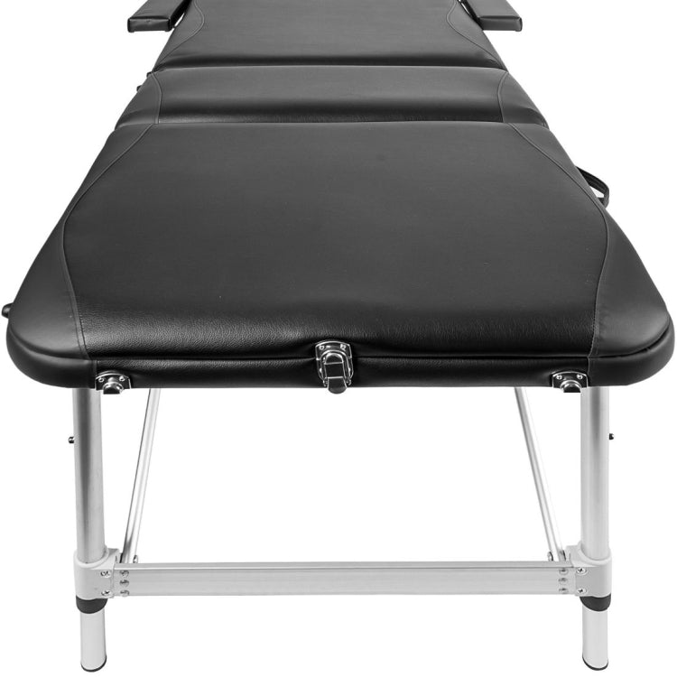 [US Warehouse] Lightweight Portable Massage Bed Foldable Spa Table with Aluminum Frame & Carry Case (Black)