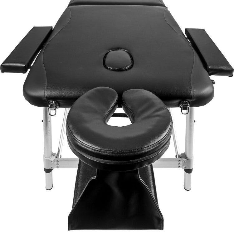 [US Warehouse] Lightweight Portable Massage Bed Foldable Spa Table with Aluminum Frame & Carry Case (Black)