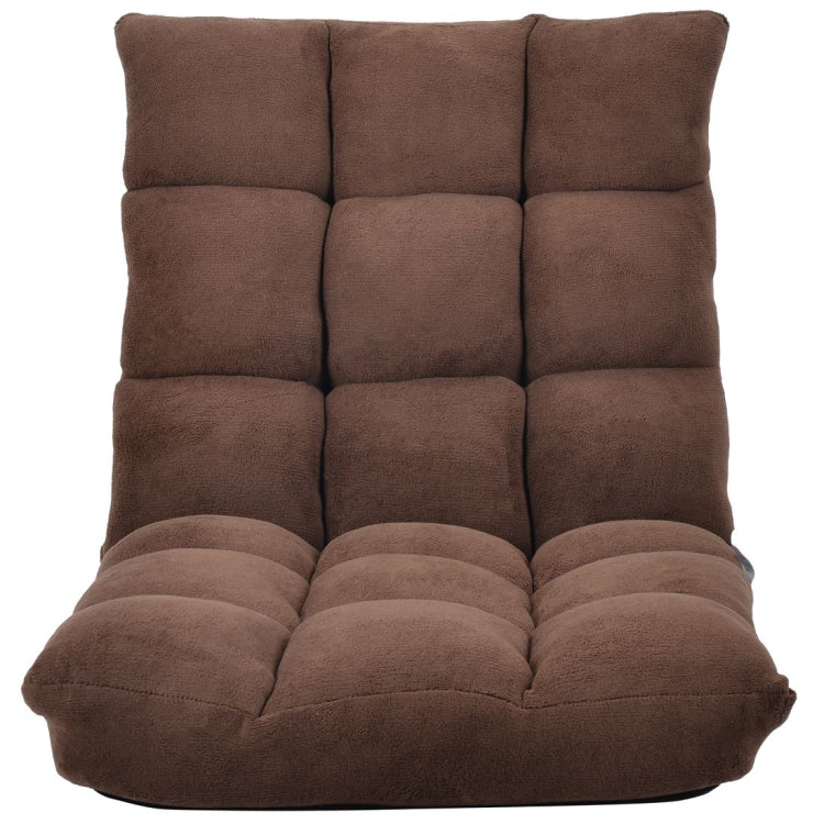 [US Warehouse] Fabric Upholstered Folding Lazy Sofa Chair Adjustable Floor Sofa Chair