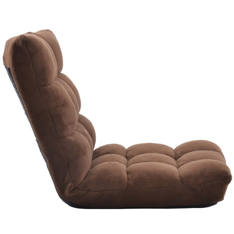 [US Warehouse] Fabric Upholstered Folding Lazy Sofa Chair Adjustable Floor Sofa Chair