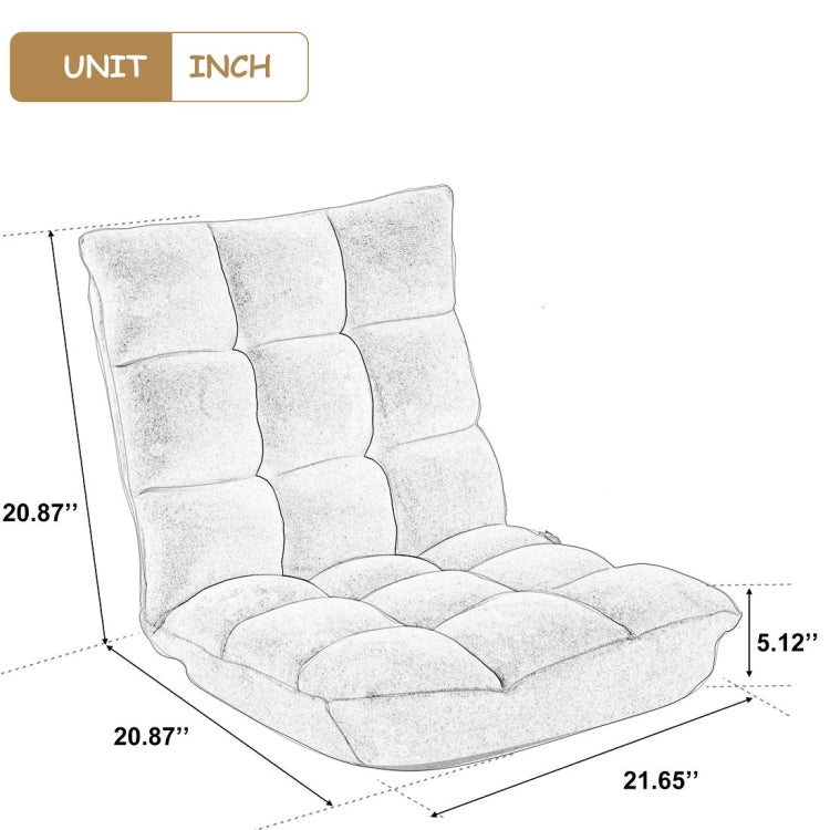 [US Warehouse] Fabric Upholstered Folding Lazy Sofa Chair Adjustable Floor Sofa Chair