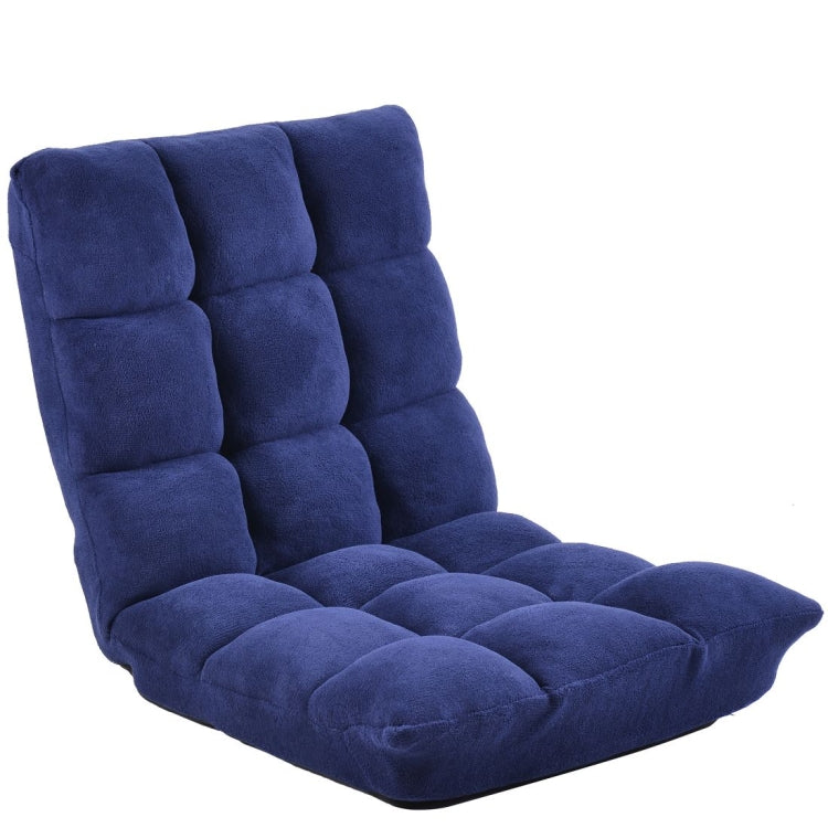 [US Warehouse] Fabric Upholstered Folding Lazy Sofa Chair Adjustable Floor Sofa Chair