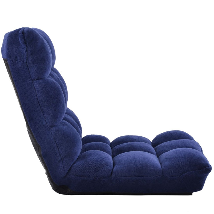 [US Warehouse] Fabric Upholstered Folding Lazy Sofa Chair Adjustable Floor Sofa Chair