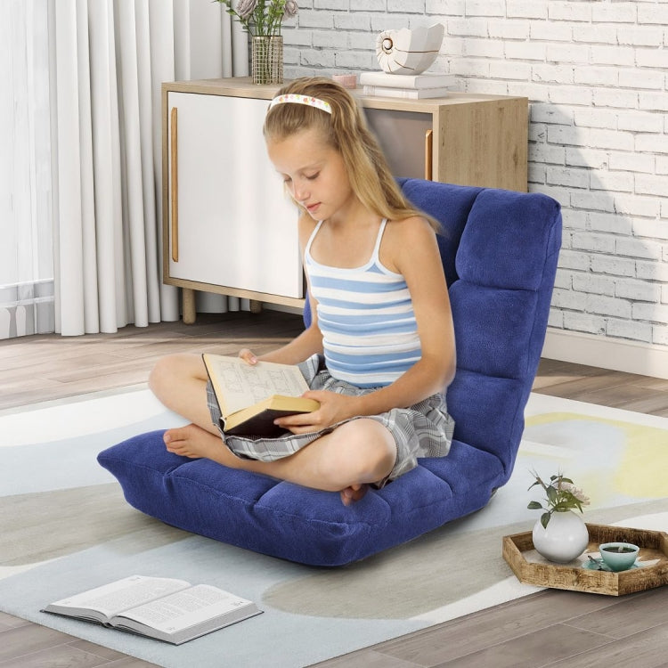 [US Warehouse] Fabric Upholstered Folding Lazy Sofa Chair Adjustable Floor Sofa Chair