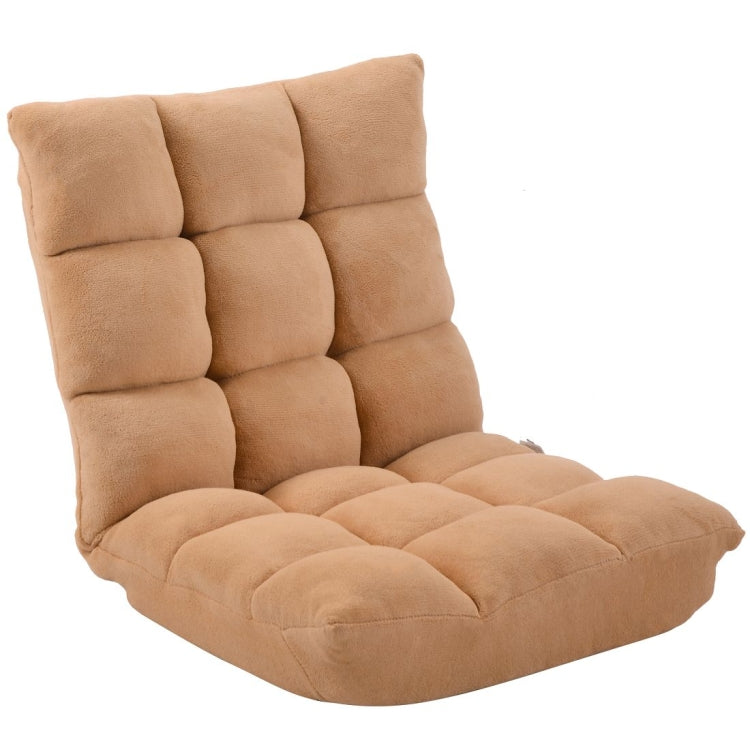 [US Warehouse] Fabric Upholstered Folding Lazy Sofa Chair Adjustable Floor Sofa Chair