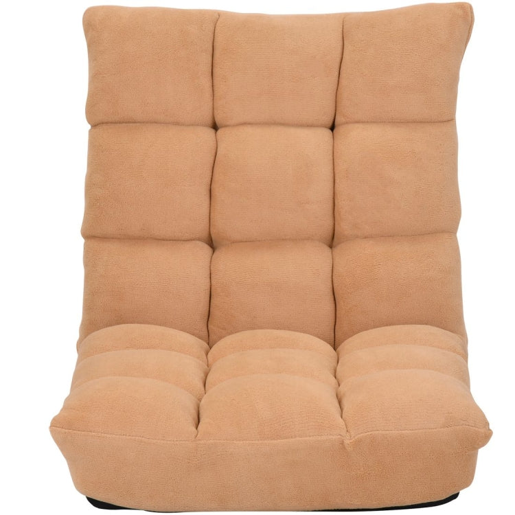 [US Warehouse] Fabric Upholstered Folding Lazy Sofa Chair Adjustable Floor Sofa Chair