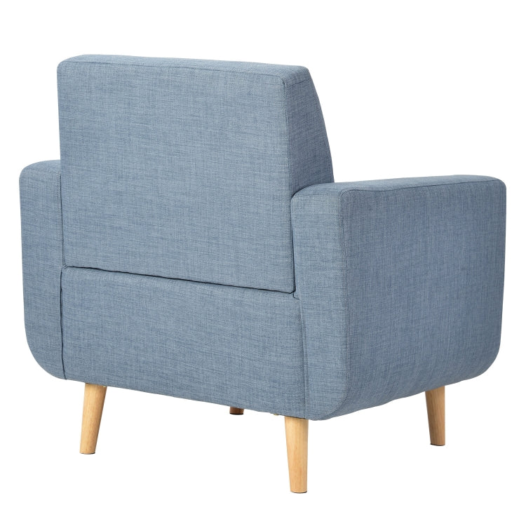 [US Warehouse] Modern Fabric Accent Arm Lounge Chairs for Living Room (Blue)