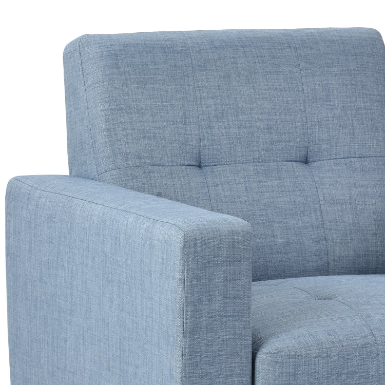 [US Warehouse] Modern Fabric Accent Arm Lounge Chairs for Living Room (Blue)