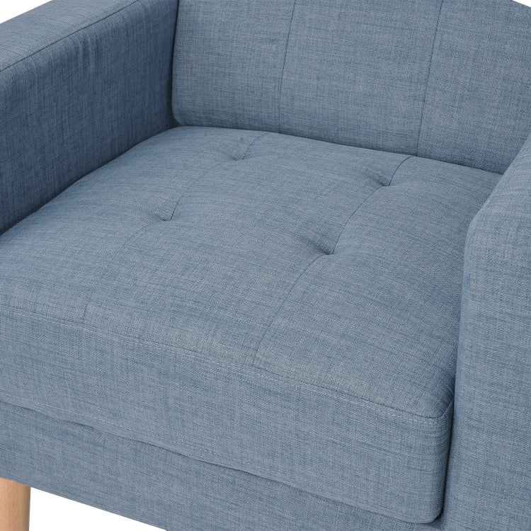 [US Warehouse] Modern Fabric Accent Arm Lounge Chairs for Living Room (Blue)