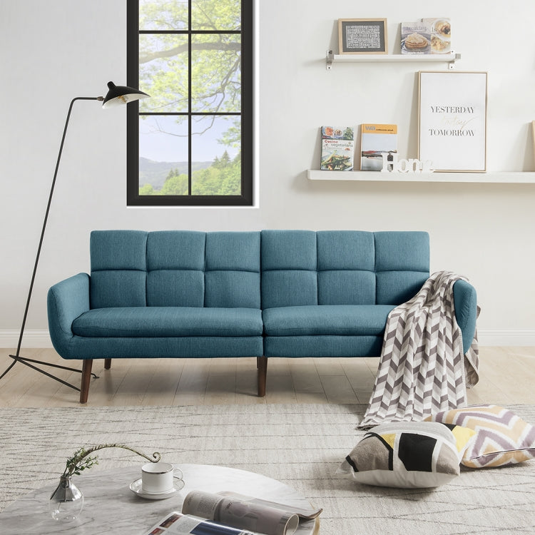 [US Warehouse] Indoor Decoration Fabric Living Room Sofa Bed (Green)