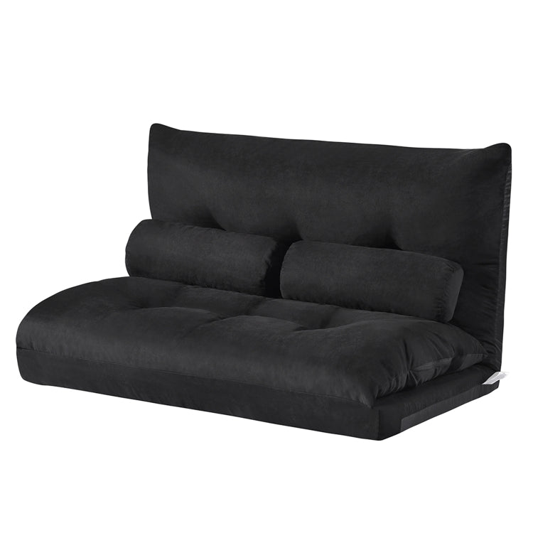 [US Warehouse] Leisure Adjustable Folding Sofa Bed with Two Pillows
