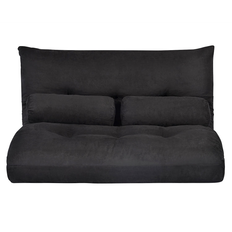 [US Warehouse] Leisure Adjustable Folding Sofa Bed with Two Pillows