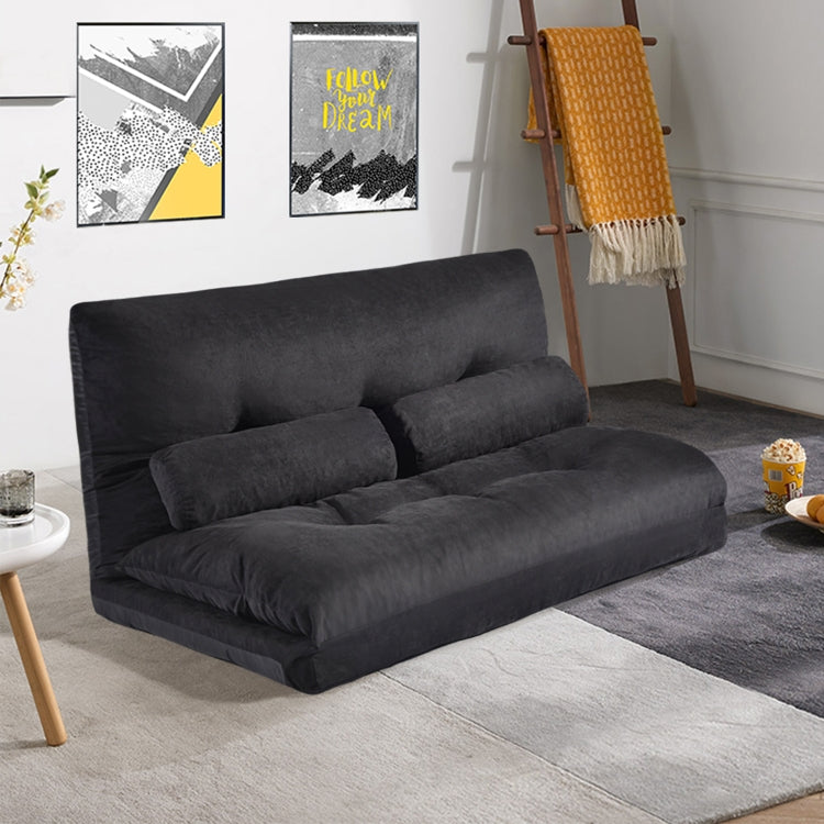 [US Warehouse] Leisure Adjustable Folding Sofa Bed with Two Pillows