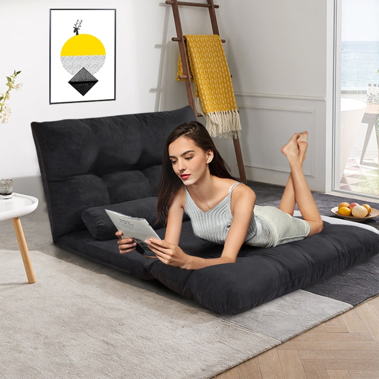 [US Warehouse] Leisure Adjustable Folding Sofa Bed with Two Pillows