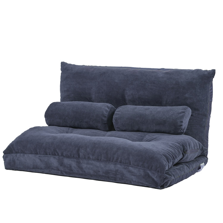 [US Warehouse] Leisure Adjustable Folding Sofa Bed with Two Pillows