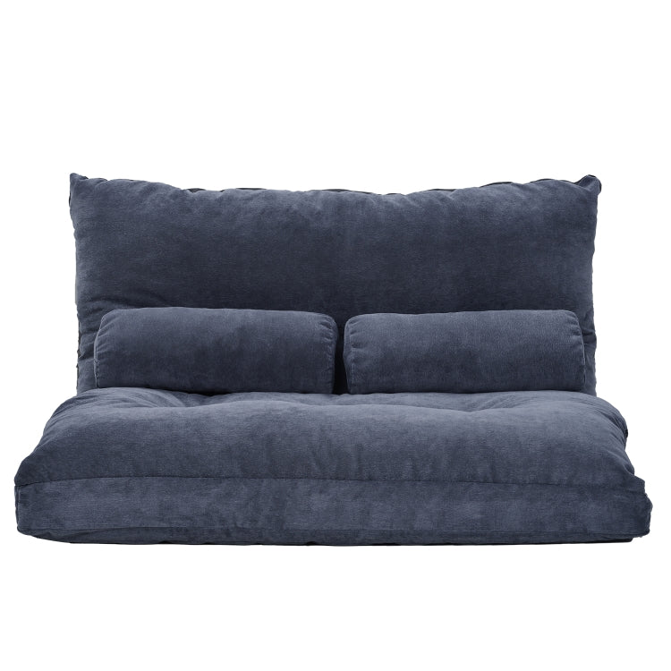 [US Warehouse] Leisure Adjustable Folding Sofa Bed with Two Pillows
