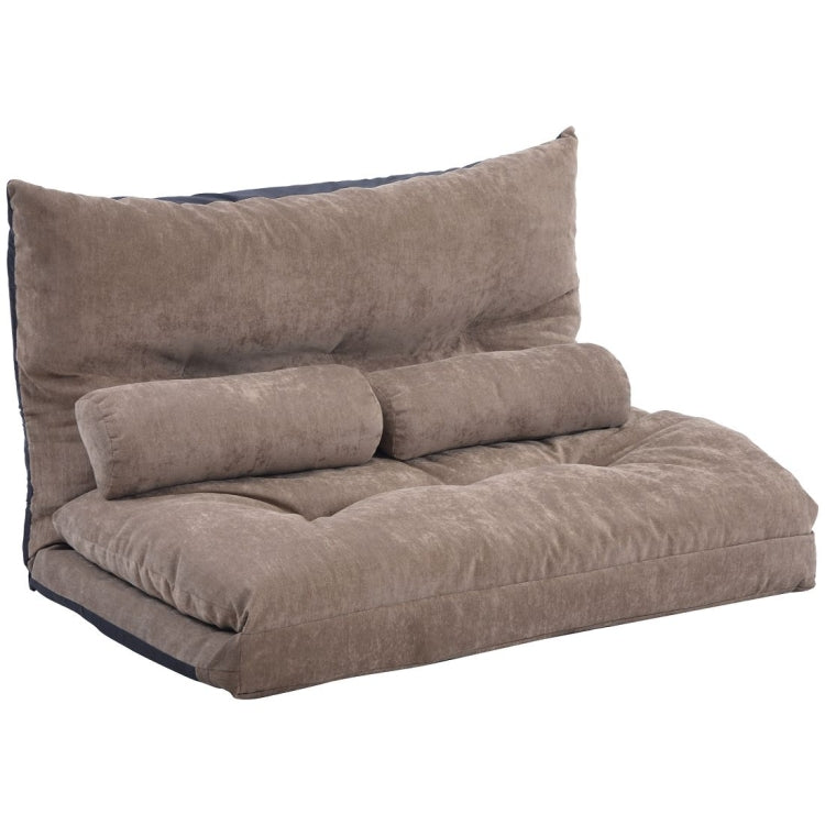 [US Warehouse] Leisure Adjustable Folding Sofa Bed with Two Pillows