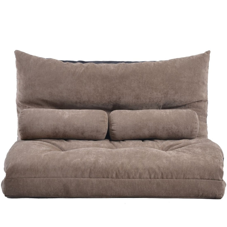 [US Warehouse] Leisure Adjustable Folding Sofa Bed with Two Pillows