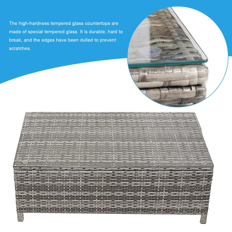 [US Warehouse] 5 in 1 Outdoor Terrace PE Wicker Furniture