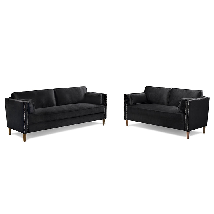 [US Warehouse] Modern Simplicity 2P+3P Living Room Sofa(Black)