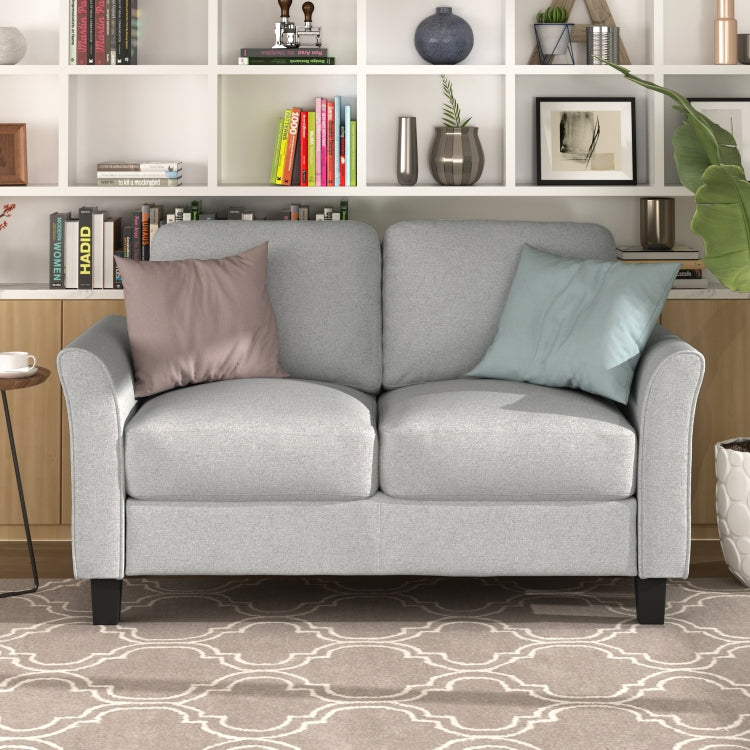 [US Warehouse] Living Room Furniture Double Seat Sofa(Light Grey)