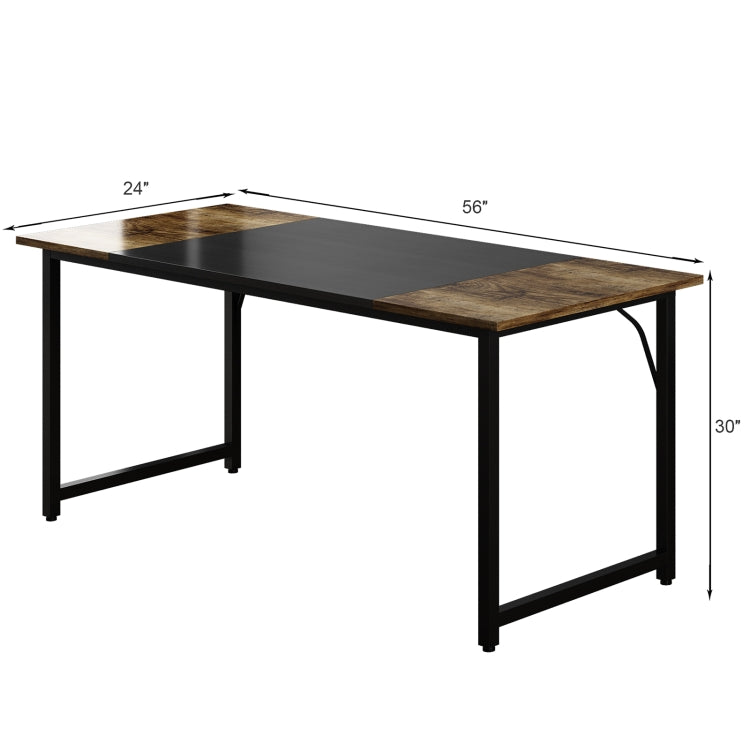 [US Warehouse] Metal Frame Wooden Computer Desk Study Desk, Size: