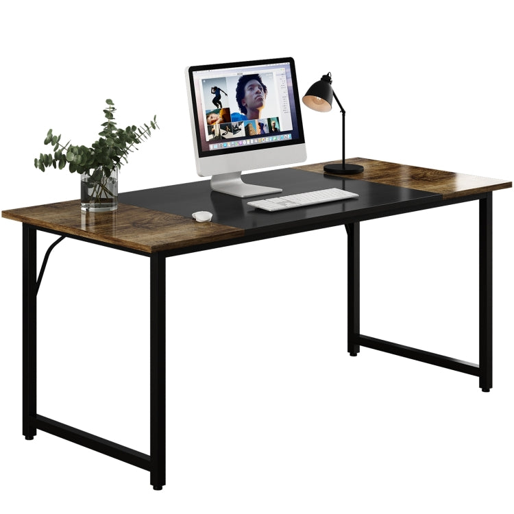 [US Warehouse] Metal Frame Wooden Computer Desk Study Desk, Size: