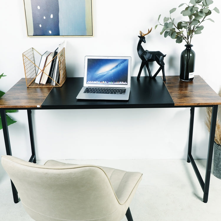 [US Warehouse] Metal Frame Wooden Computer Desk Study Desk, Size: