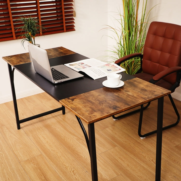 [US Warehouse] Metal Frame Wooden Computer Desk Study Desk, Size: