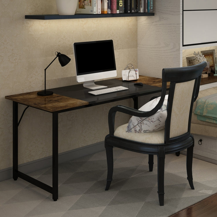 [US Warehouse] Metal Frame Wooden Computer Desk Study Desk, Size: