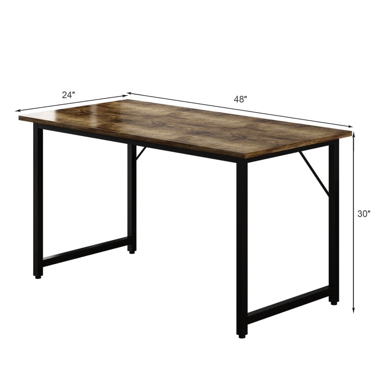 [US Warehouse] Metal Frame Wooden Computer Desk Study Desk, Size: