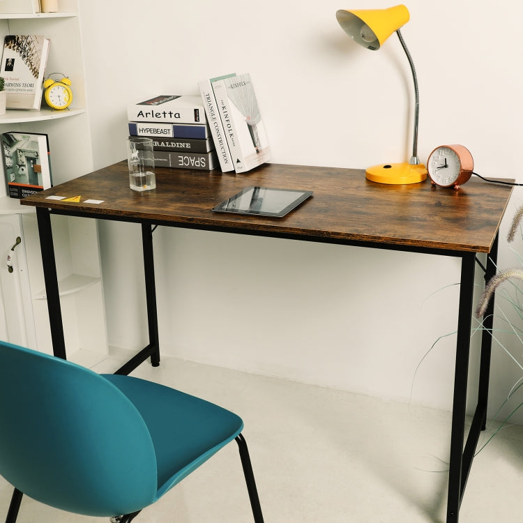 [US Warehouse] Metal Frame Wooden Computer Desk Study Desk, Size: