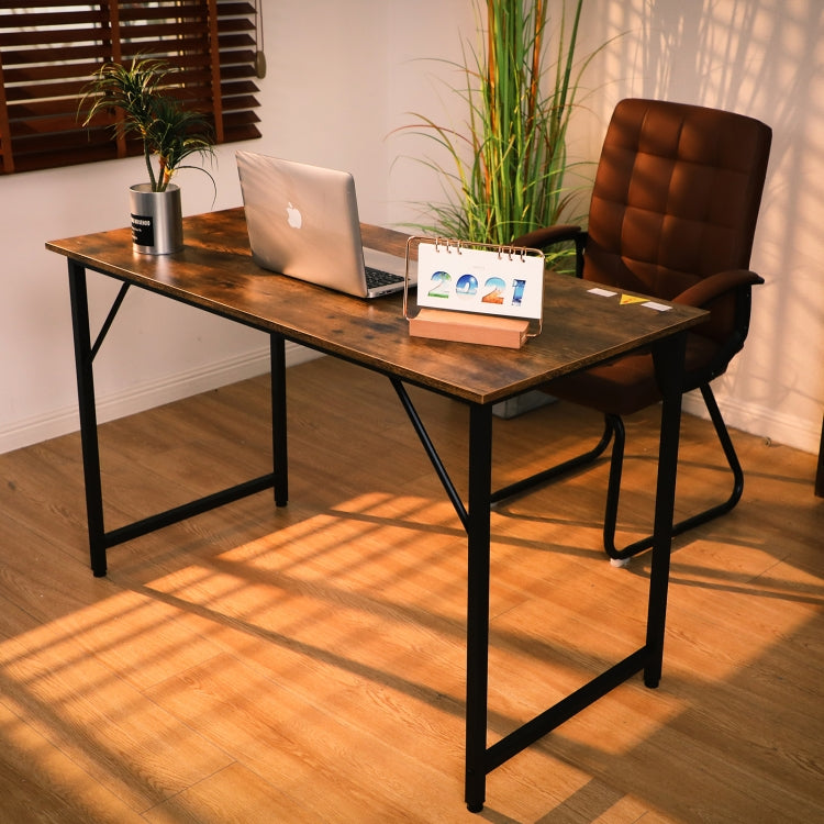 [US Warehouse] Metal Frame Wooden Computer Desk Study Desk, Size: