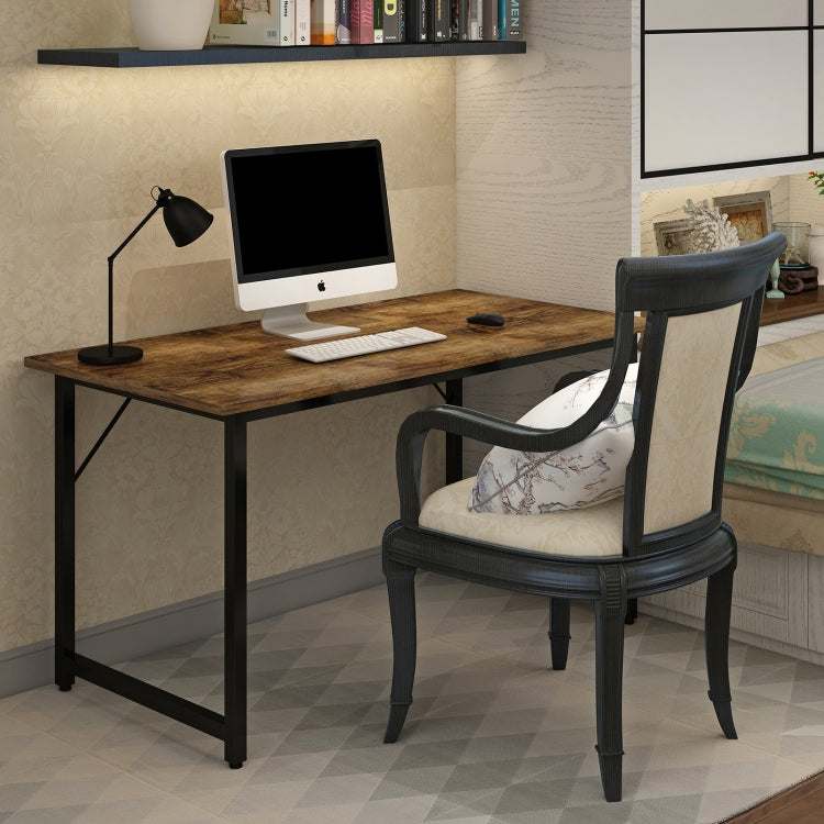[US Warehouse] Metal Frame Wooden Computer Desk Study Desk, Size: