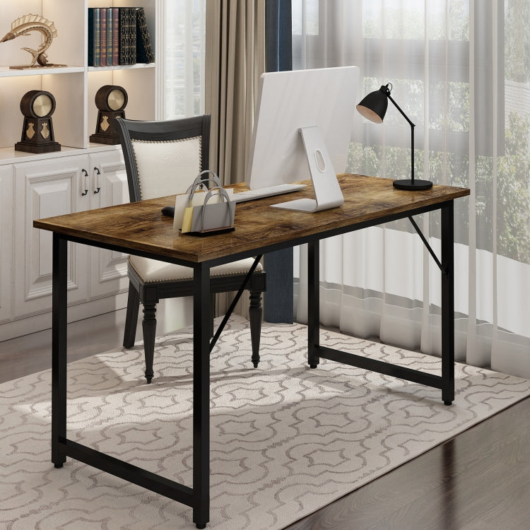 [US Warehouse] Metal Frame Wooden Computer Desk Study Desk, Size: