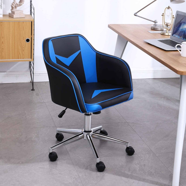 [US Warehouse] Gaming Computer Chairs with Massage Lumbar Pillow & Mid-Back Adjustable Swivel, Size: 24x21x31-35 inch