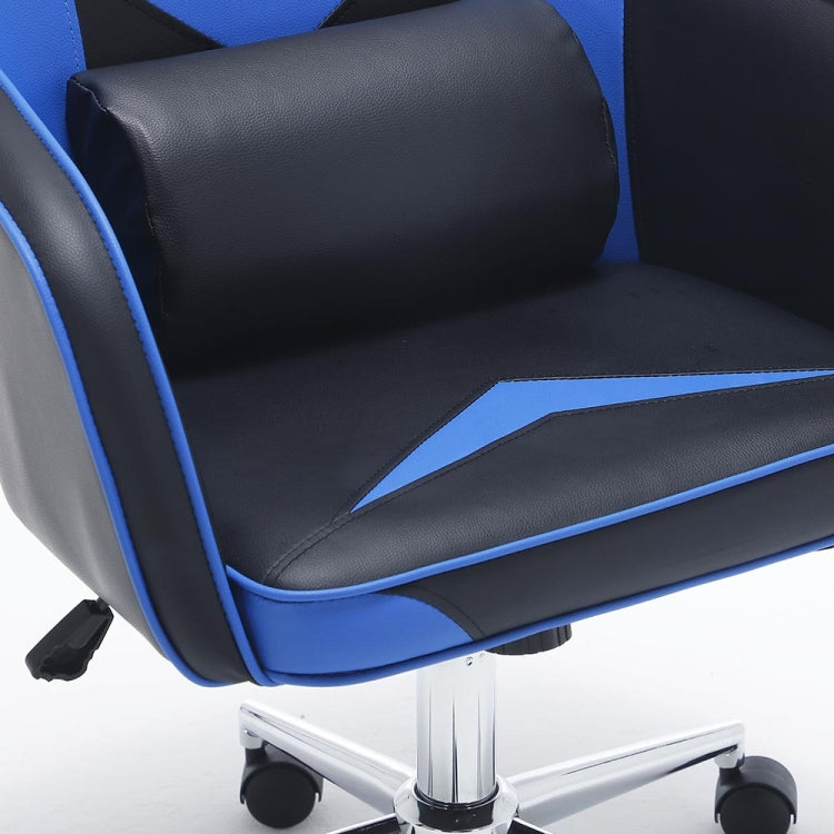 [US Warehouse] Gaming Computer Chairs with Massage Lumbar Pillow & Mid-Back Adjustable Swivel, Size: 24x21x31-35 inch