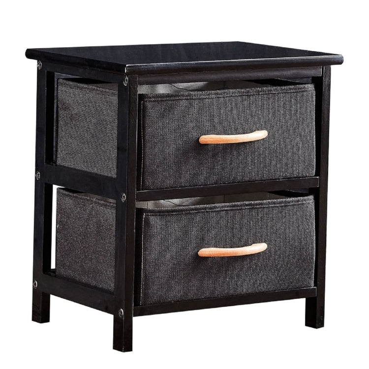 [US Warehouse] Dresser Storage Cabinet with 2 Drawer, Size: 16x12.6x17 inch (Black)