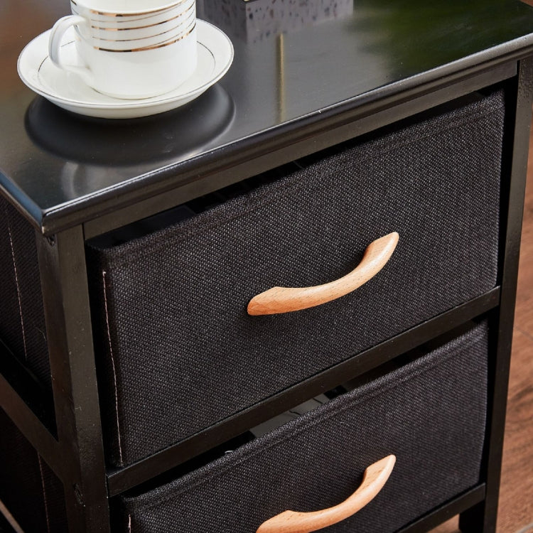 [US Warehouse] Dresser Storage Cabinet with 2 Drawer, Size: 16x12.6x17 inch (Black)