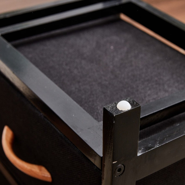 [US Warehouse] Dresser Storage Cabinet with 2 Drawer, Size: 16x12.6x17 inch (Black)